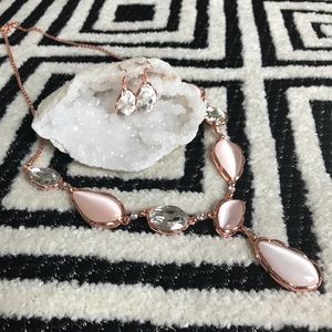Charming Charlie | Rose Gold Earrings & Necklace
